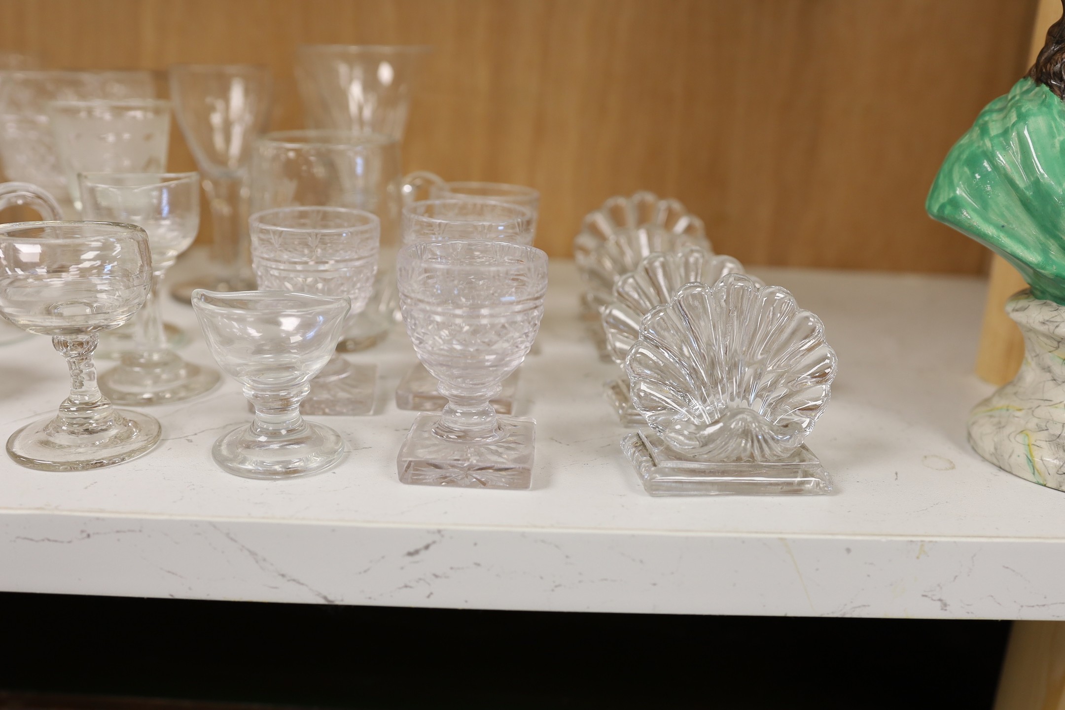 A selection of Victorian and later glassware